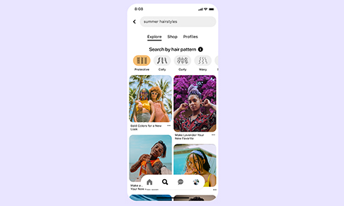 Pinterest launches hair pattern search